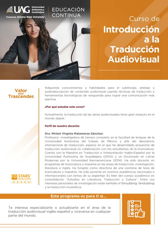 Curso de Introducción a la Traducción Audiovisual