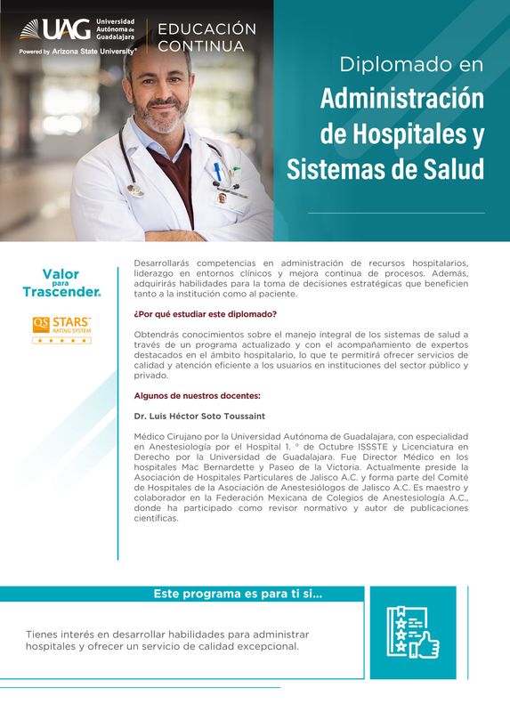 Diplomado en Administración de Hospitales y Sistemas de Salud