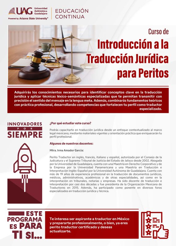 Curso de Introducción a la Traducción Jurídica para Peritos