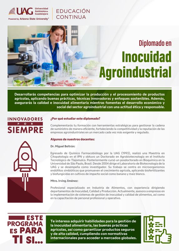 Diplomado en Inocuidad Agroindustrial