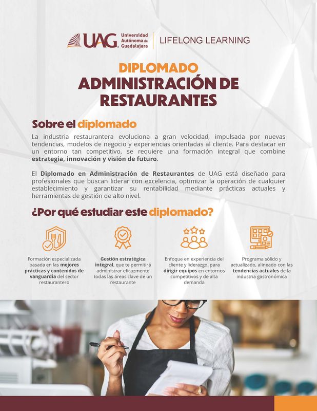 Diplomado en Administración de Restaurantes