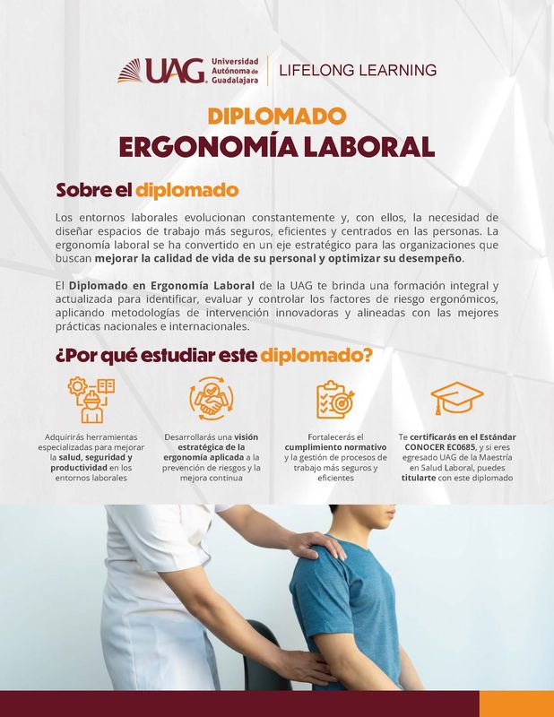 Diplomado en Ergonomía Laboral