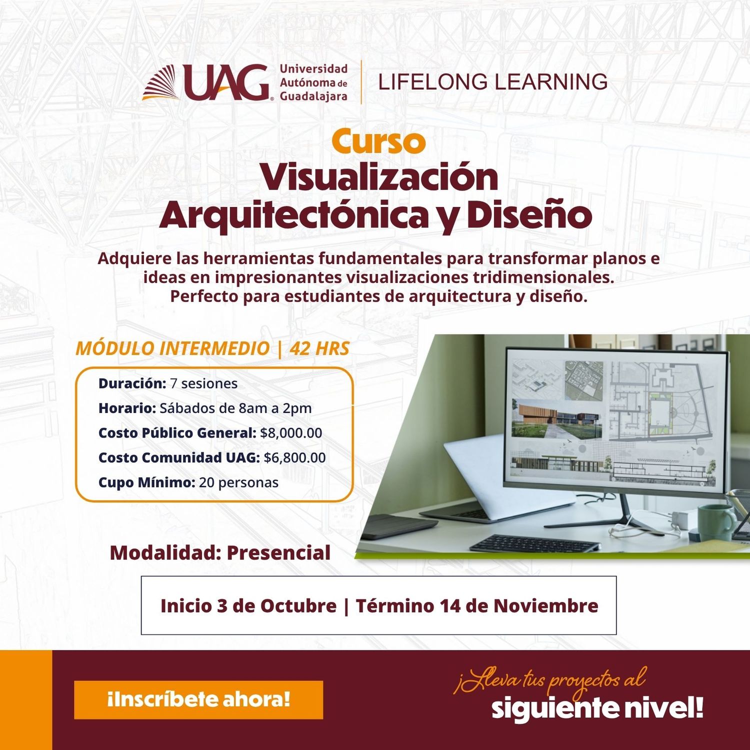 Curso de Visualización Arquitectónica y Diseño Intermedio