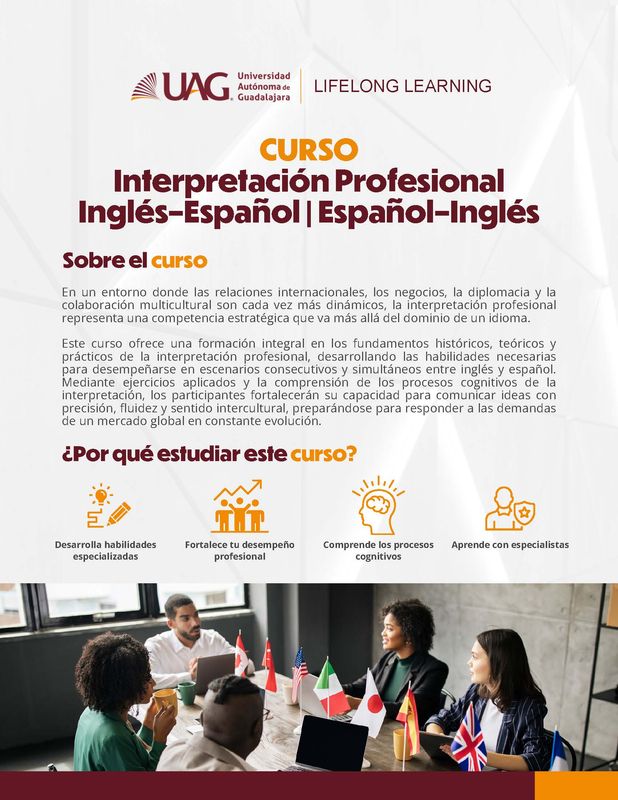 Curso de Interpretación Profesional: Inglés-Español, Español-Inglés