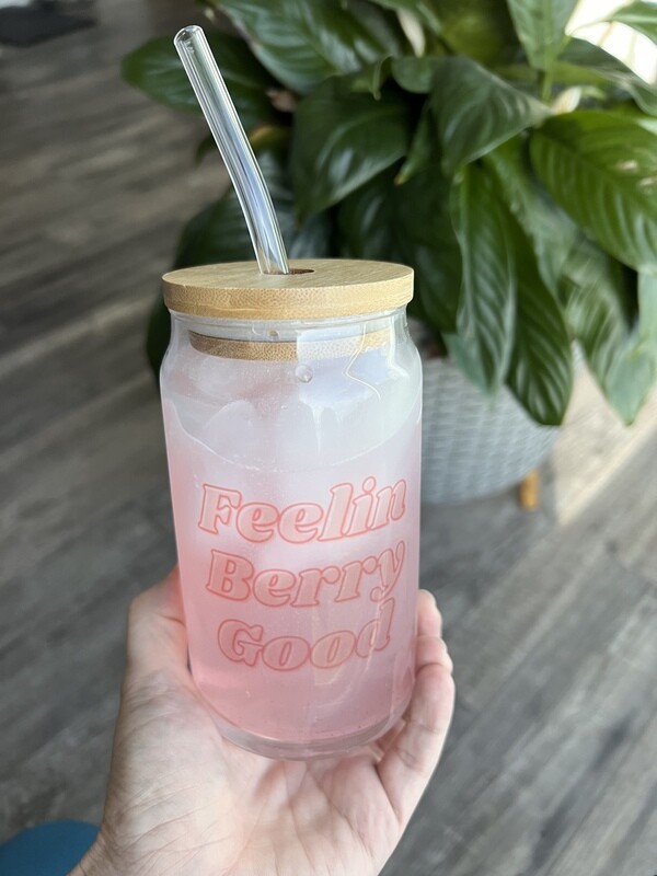 Feelin Berry Good Glass Cup