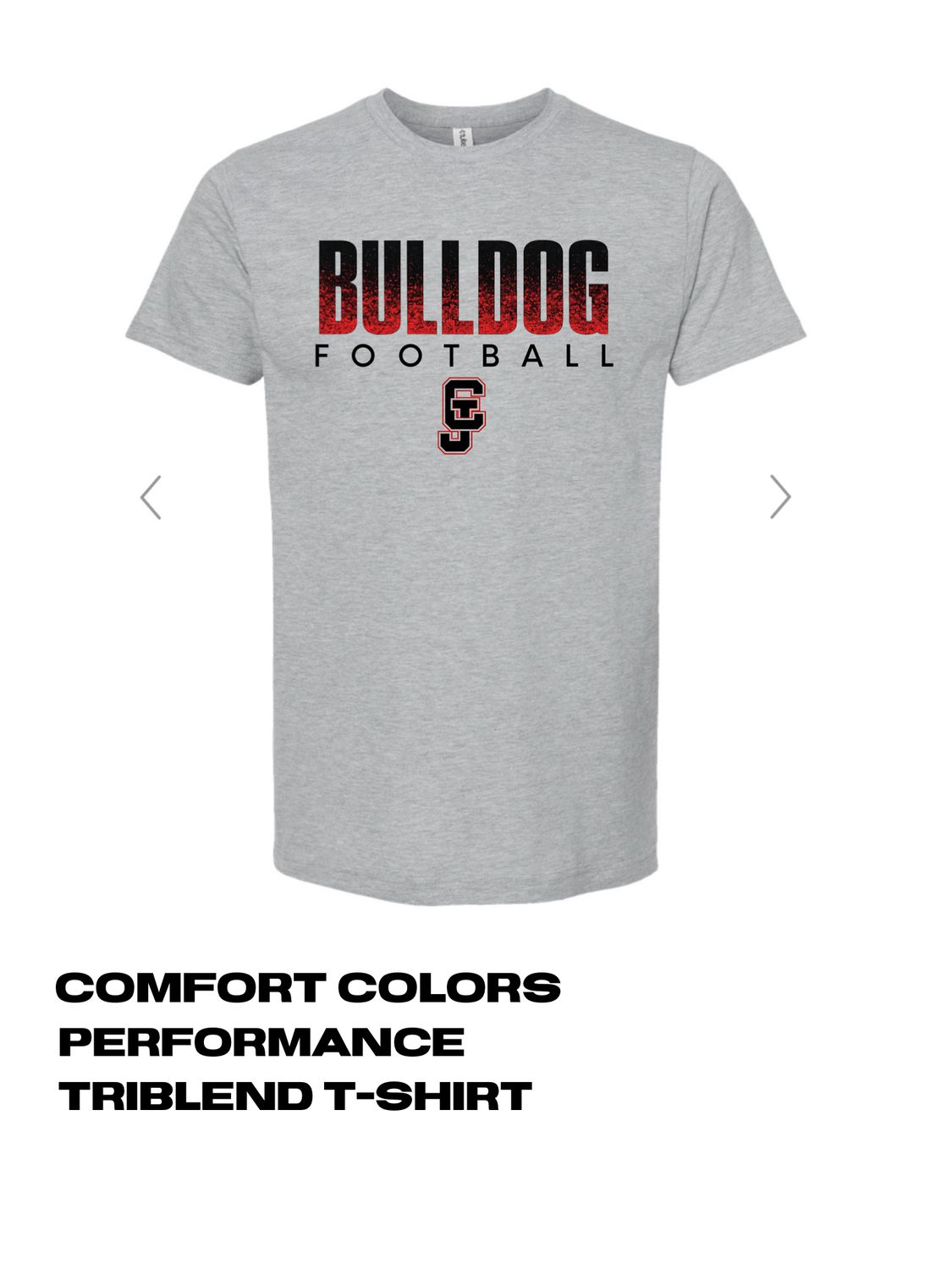 Bulldog Football Grey T-Shirt