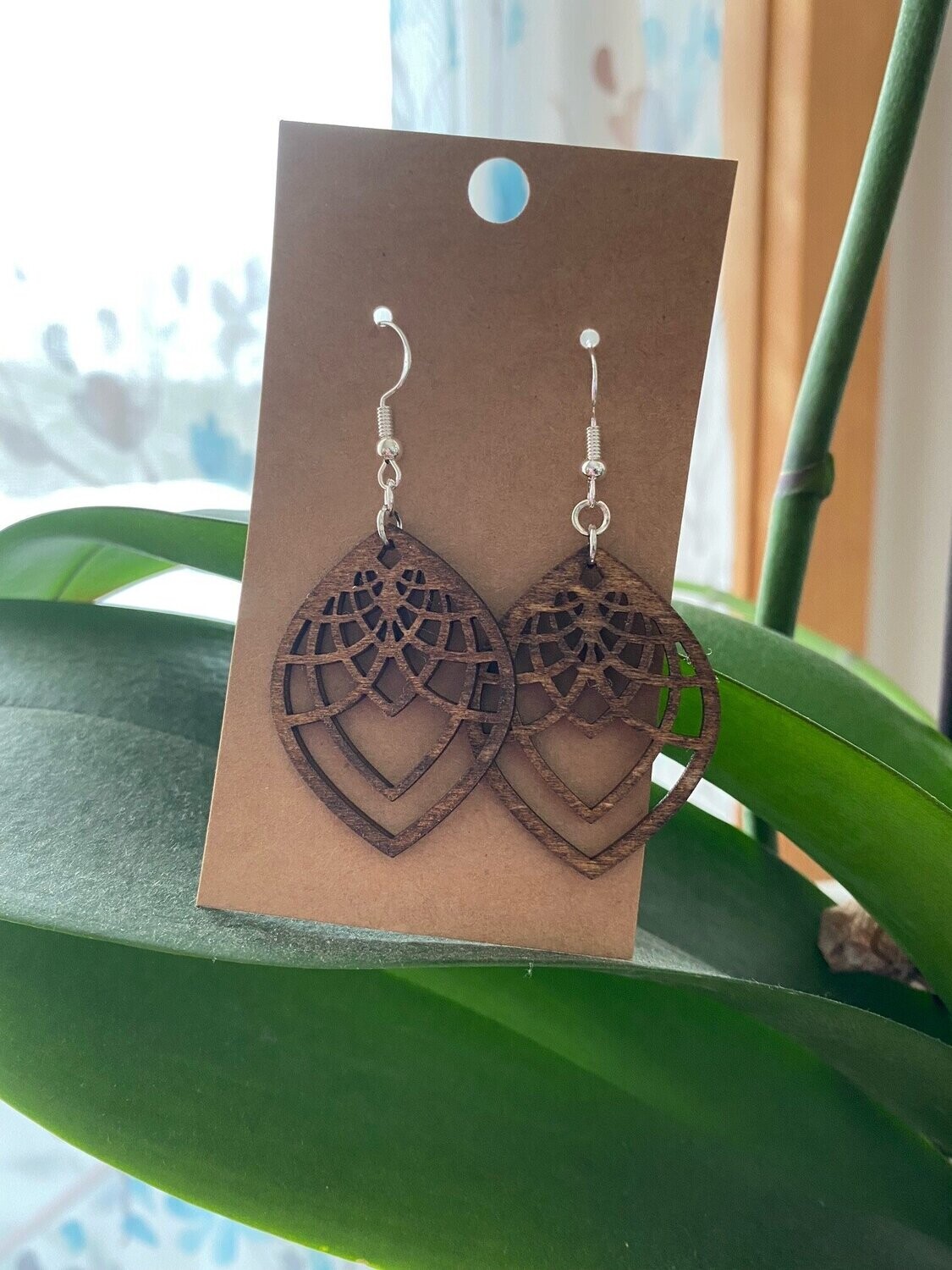 Wooden Mandala Earrings
