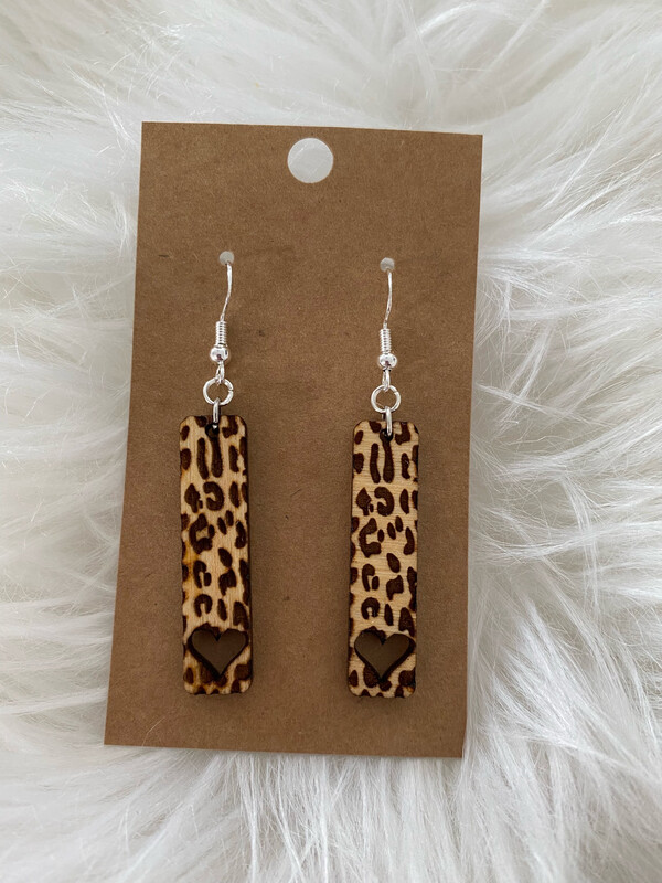 All Leopard Heart Earring