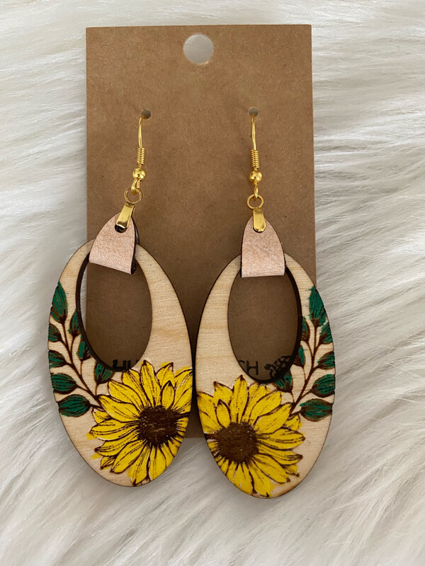 Yellow Sunflower Earrings