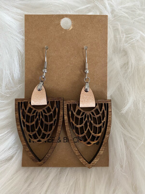 Leather Accent Earrings