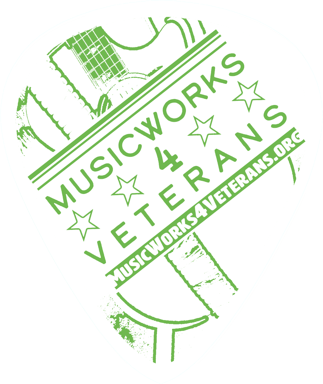 MW4V green logo guitar picks