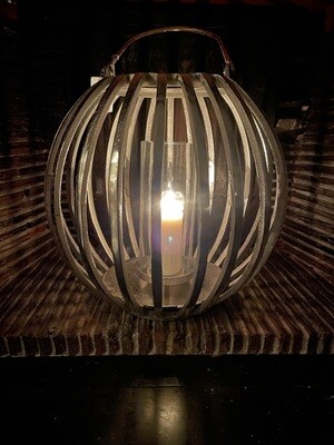 Grande lanterne sphère en aluminium