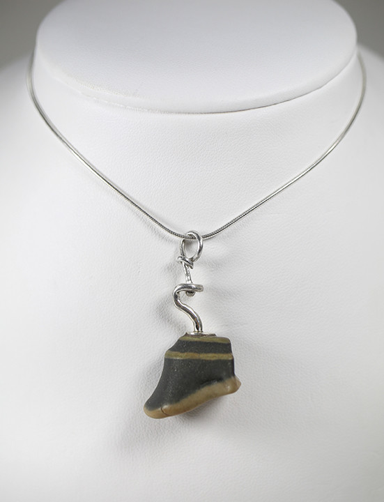Baby Boot Pebble Pendant