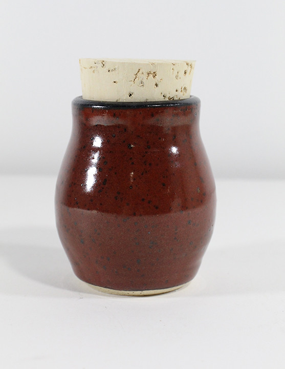 Red Speckled Stash Jar 3.5&quot; x 2.5&quot;