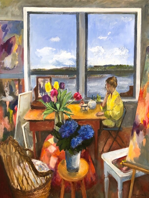&quot;Studio View&quot; 36 x 48 Oil on canvas