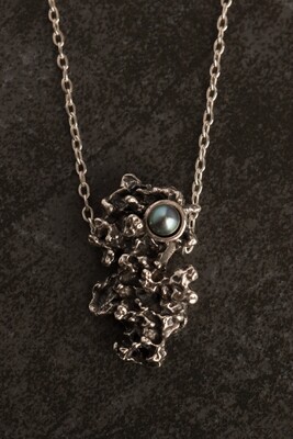 Salt Cast Necklace - with freshwater pearl