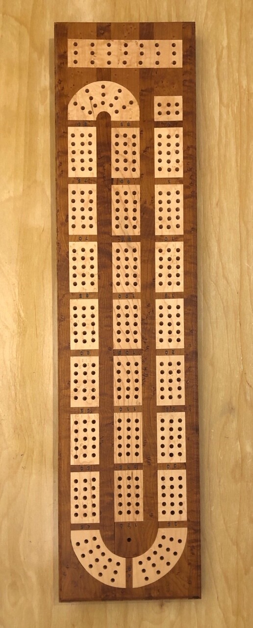 Cribbage Board Size 26.5x6.5