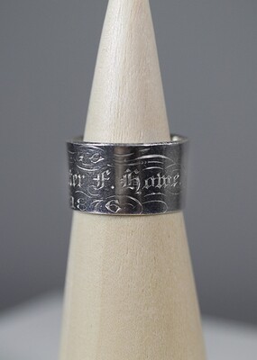 Ring Sterling Silver from Knife blade 1876 Size 7