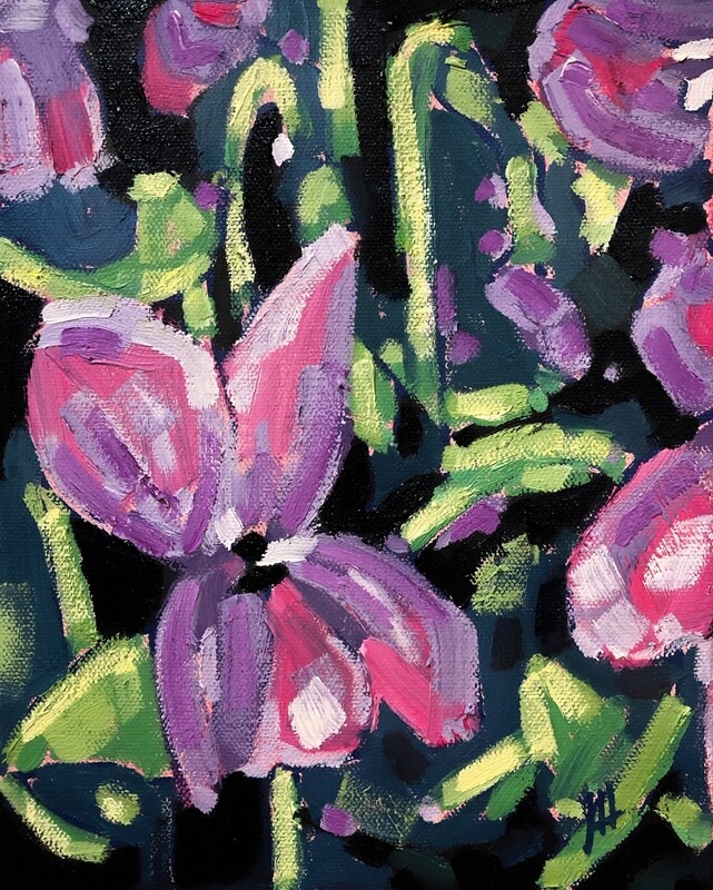 &quot;Purple Violet No.3&quot; Oil Painting Size 8x10