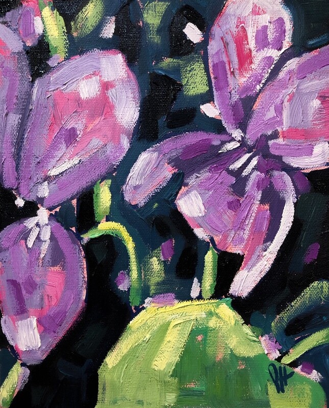 &quot;Purple Violet No.4&quot; Oil Painting Size 8x10