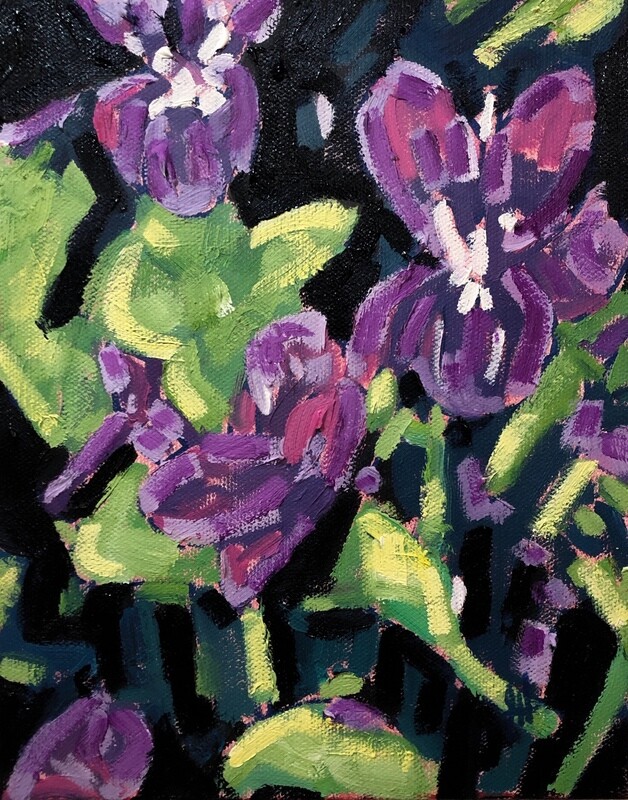 &quot;Purple Violet No.1&quot; Oil Painting Size 8x10
