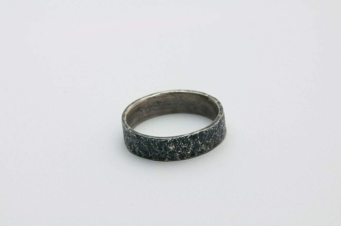 Grandfather Oxidized Thin Band 4mm Ring
