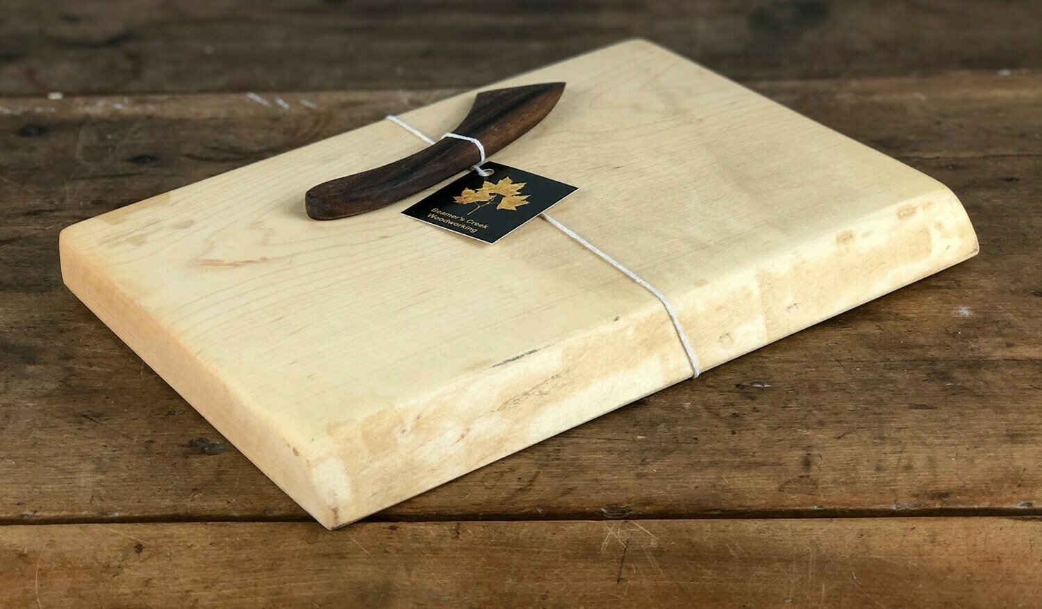 Small Cheeseboard with Wood Knife 11.5x7
