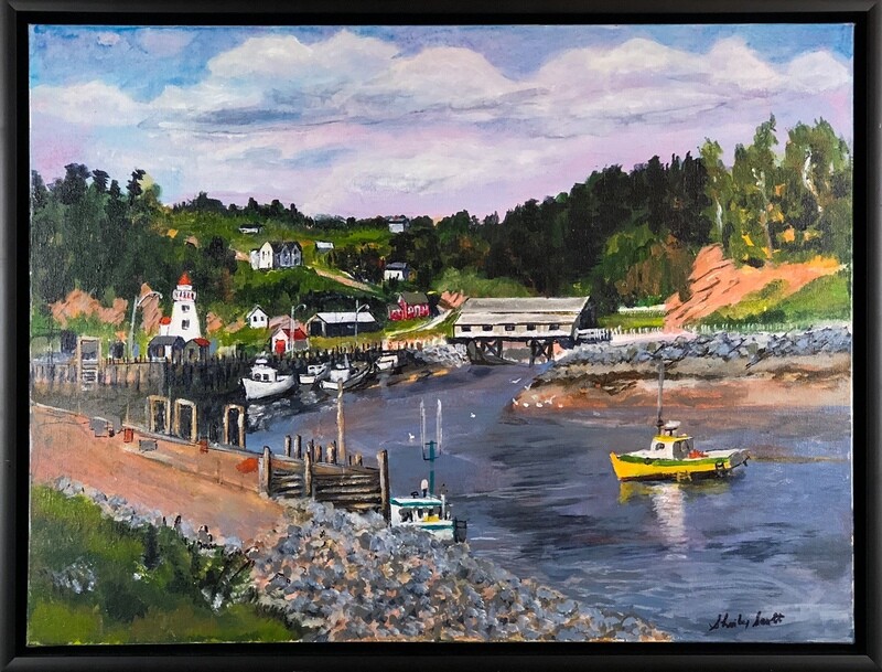 &quot;St. Martins Harbour&quot; Acrylic Painting Size 18x24