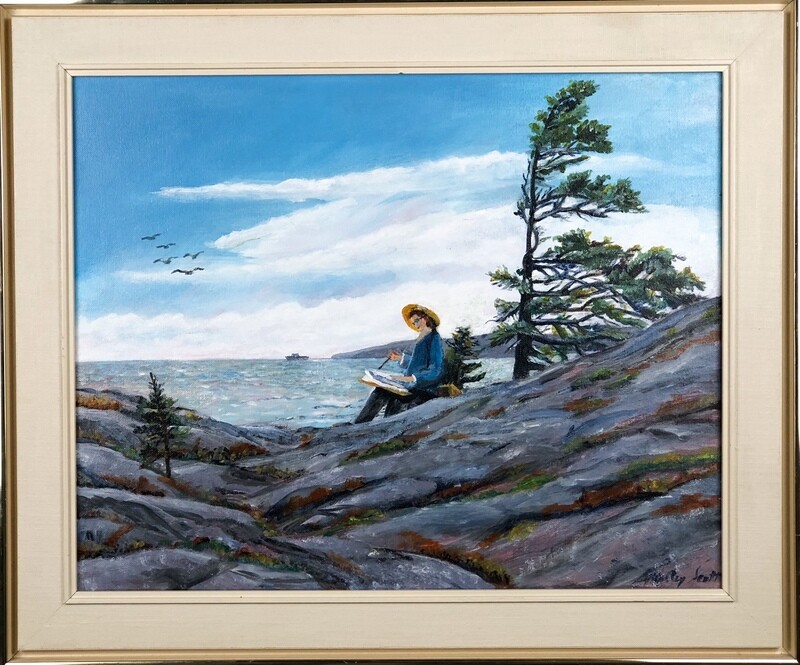 &quot;Painting at Irving Nature Park&quot; Acrylic Painting Size 16x20