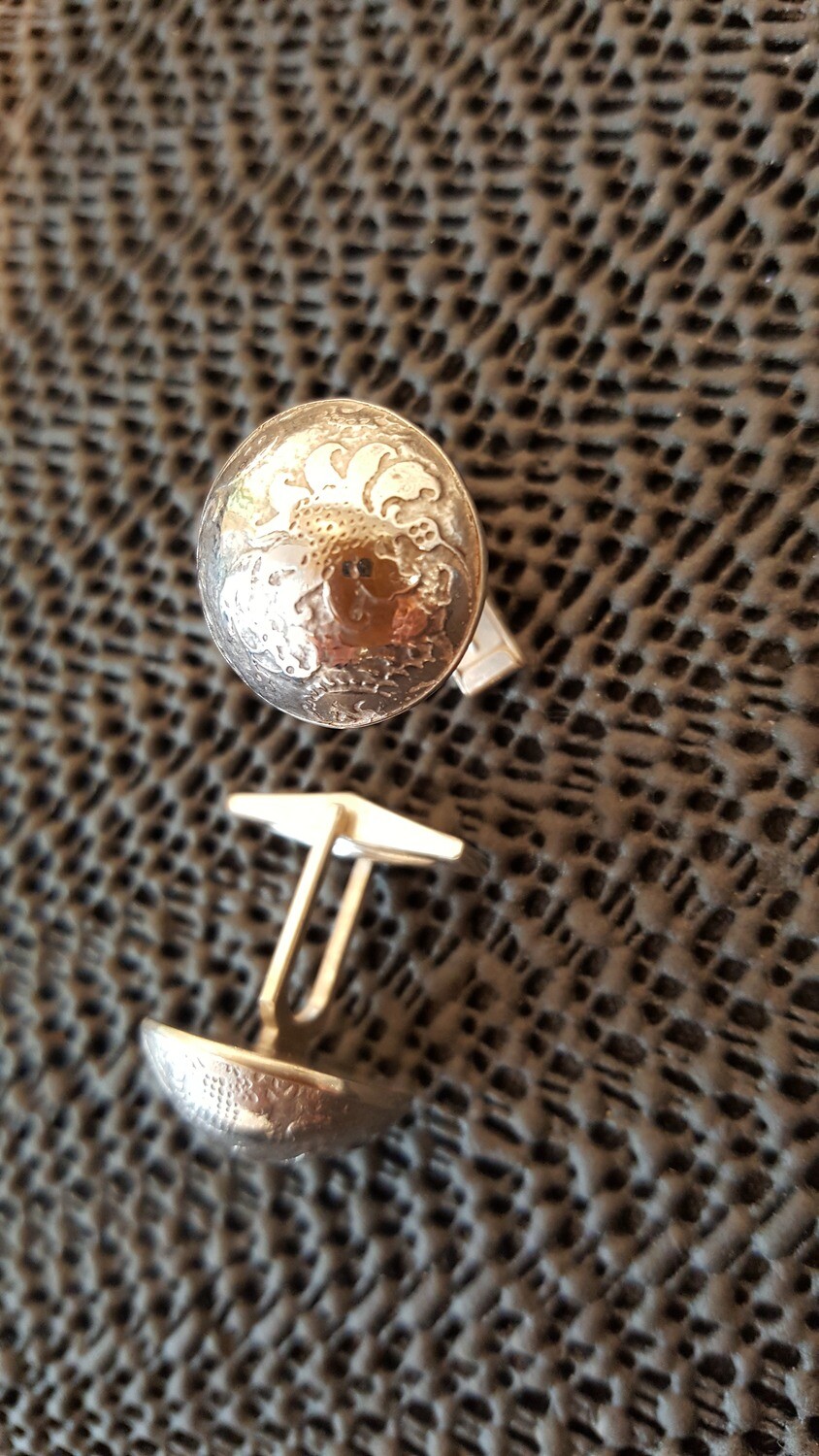 Silver Jewelry, Cufflinks Dome shape