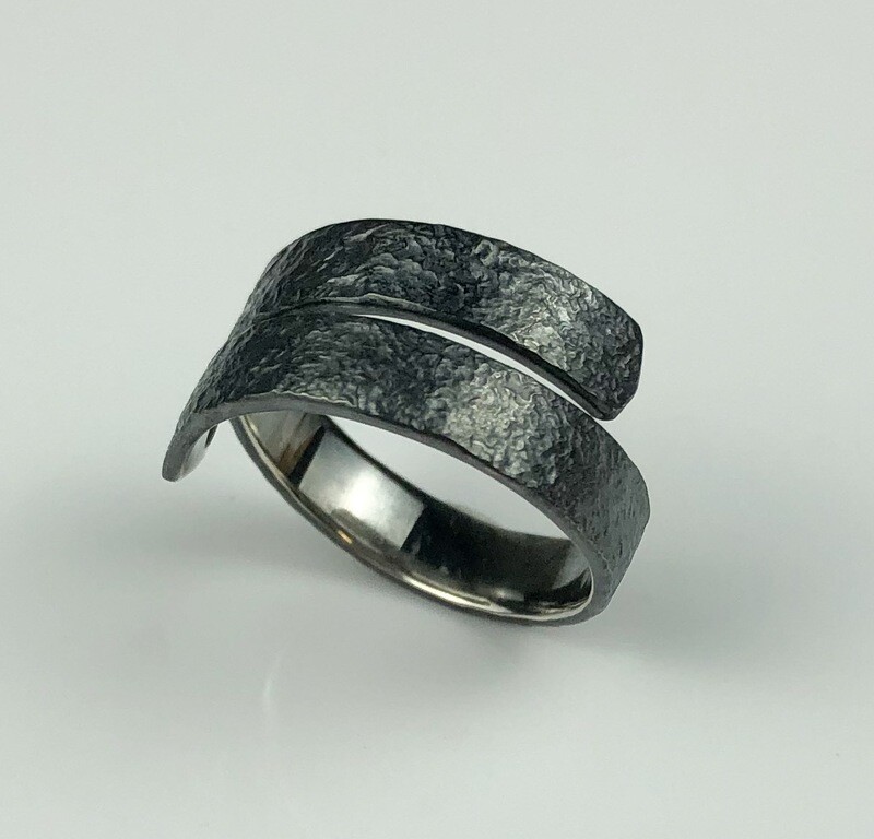 Dimitri Gagnon Morris Saint John New Brunswick Canada Canadian Jewelry Handworks Silversmith Grandfather Spiral-Oxidized Ring
