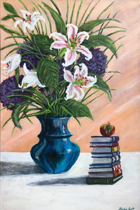 &quot;Blue Vase&quot;, Acrylic, 24x36&quot;