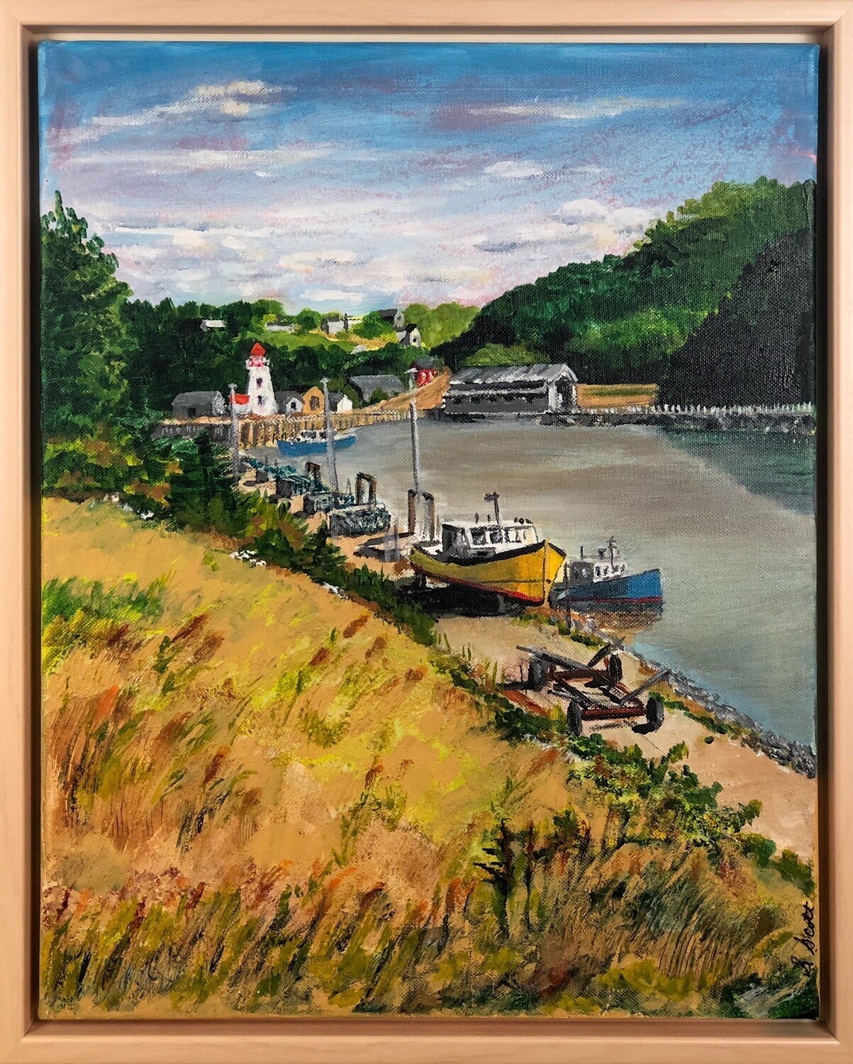 St Martens Harbour, Acrylic, 16x20