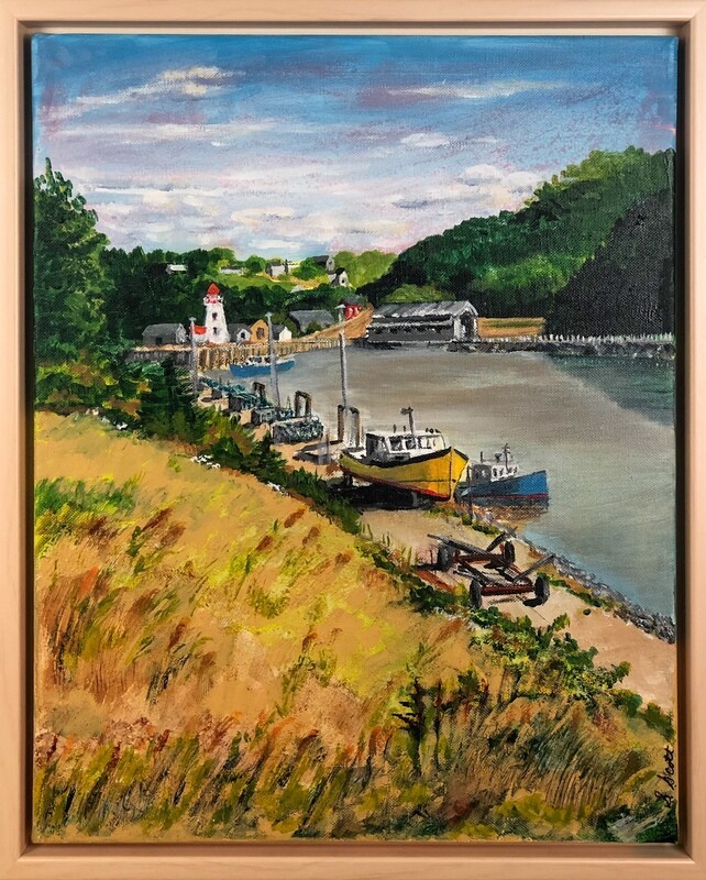 &quot;St Martens Harbour&quot; Acrylic, 16x20&quot;