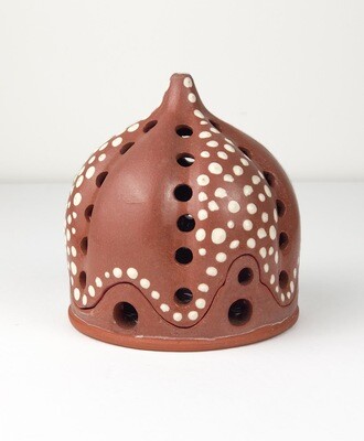 Greenware Lantern- Hand carved Red Clay