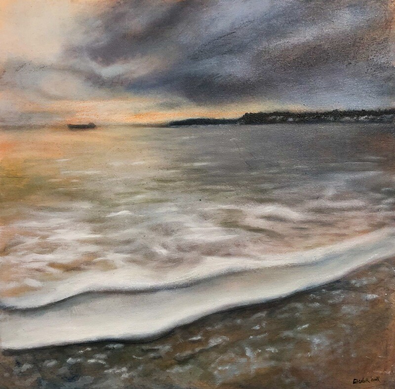 &quot;We Stood on The Shore and Watched The Frozen Tide&quot; 14x14&quot;
