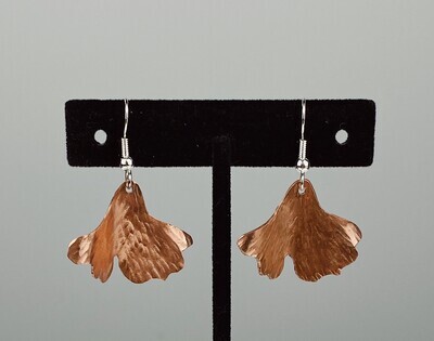 Copper Gingko Earring