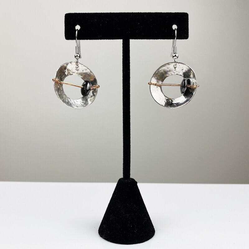 Mixed Metal Silver Earrings