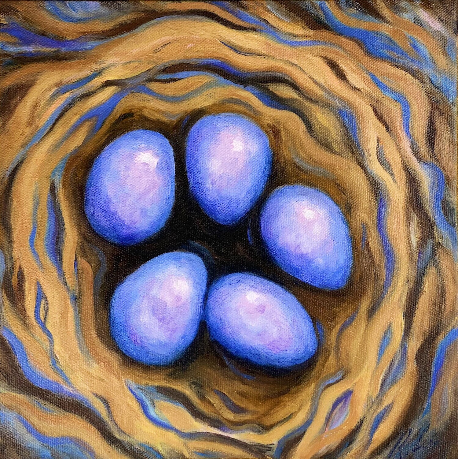 &quot;You Must Believe II&quot; 12X12&quot; Framed Oil On Canvas
