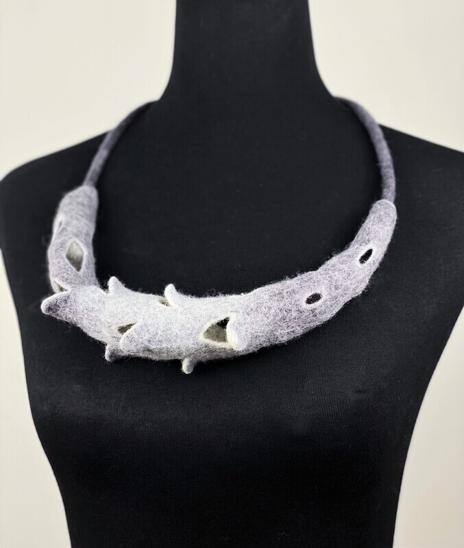 "Flute" Wool Felted Necklace