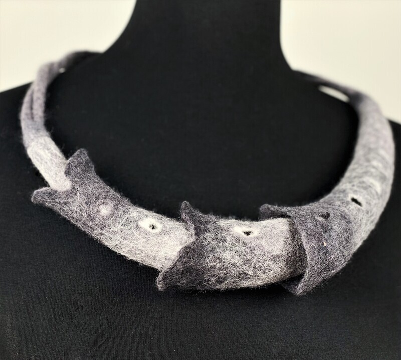 &quot;Breathe&quot; Wool Felted Necklace