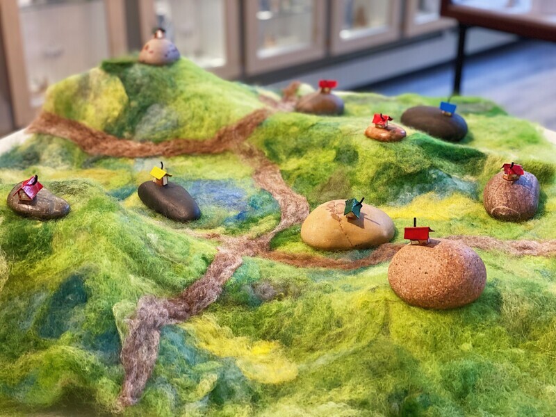 Large Felted Village (Stones sold Separately)