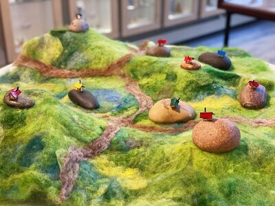 Large Felted Village (Stones sold Separately)