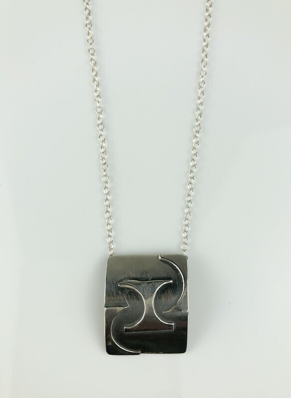 Verdigris Pendant Oxidized Sterling Silver