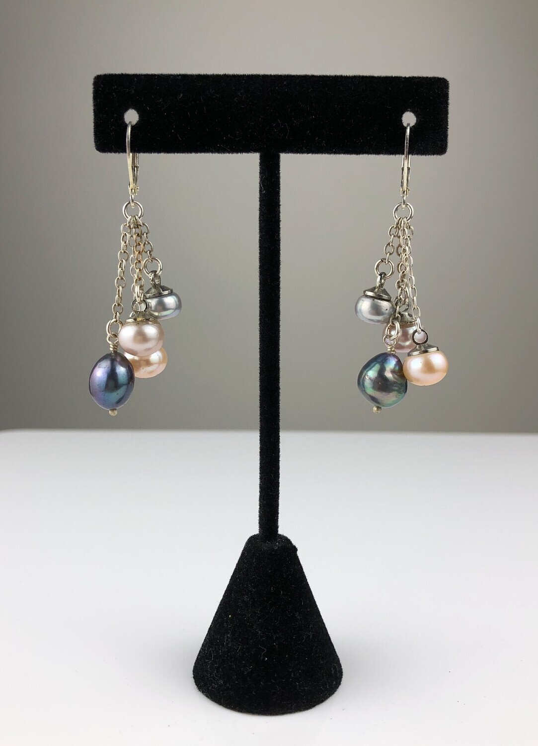 Multi Color Pearl Drop Earrings