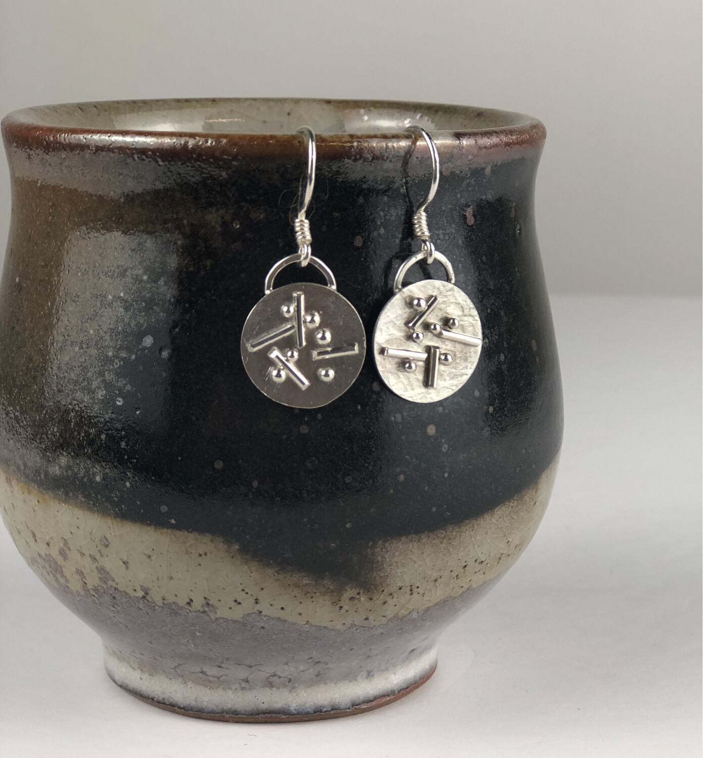 Sticks and Stones Argentium Silver Earrings