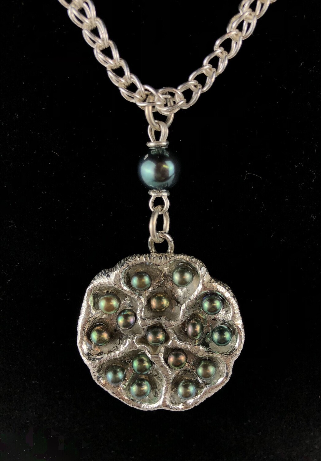Compartment Flattened Pod with Pearl Necklace