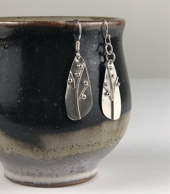 Silver Trees Argentium Silver Earrings