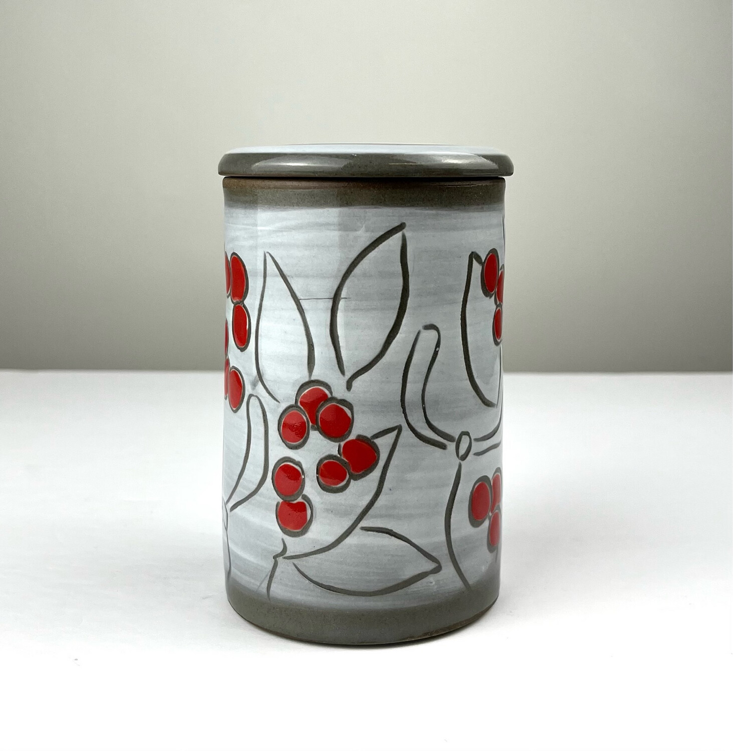 Holly Pottery Jar