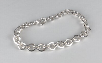 Fold Over Link Chain Bracelet, 8